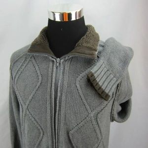 Men’s BKE Buckle Mock Neck Full Zip Sweater Sz XL